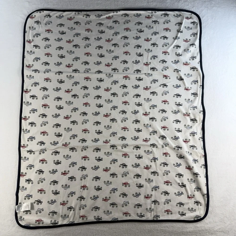 Gymboree‎ Lil' Monster Truck Cotton Baby Blanket Double Sided Reservable 35